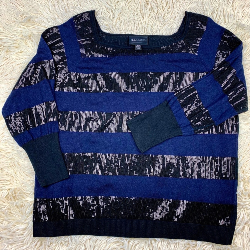 NWOT Gorgeous Cashmere Sequined Sweater - MED